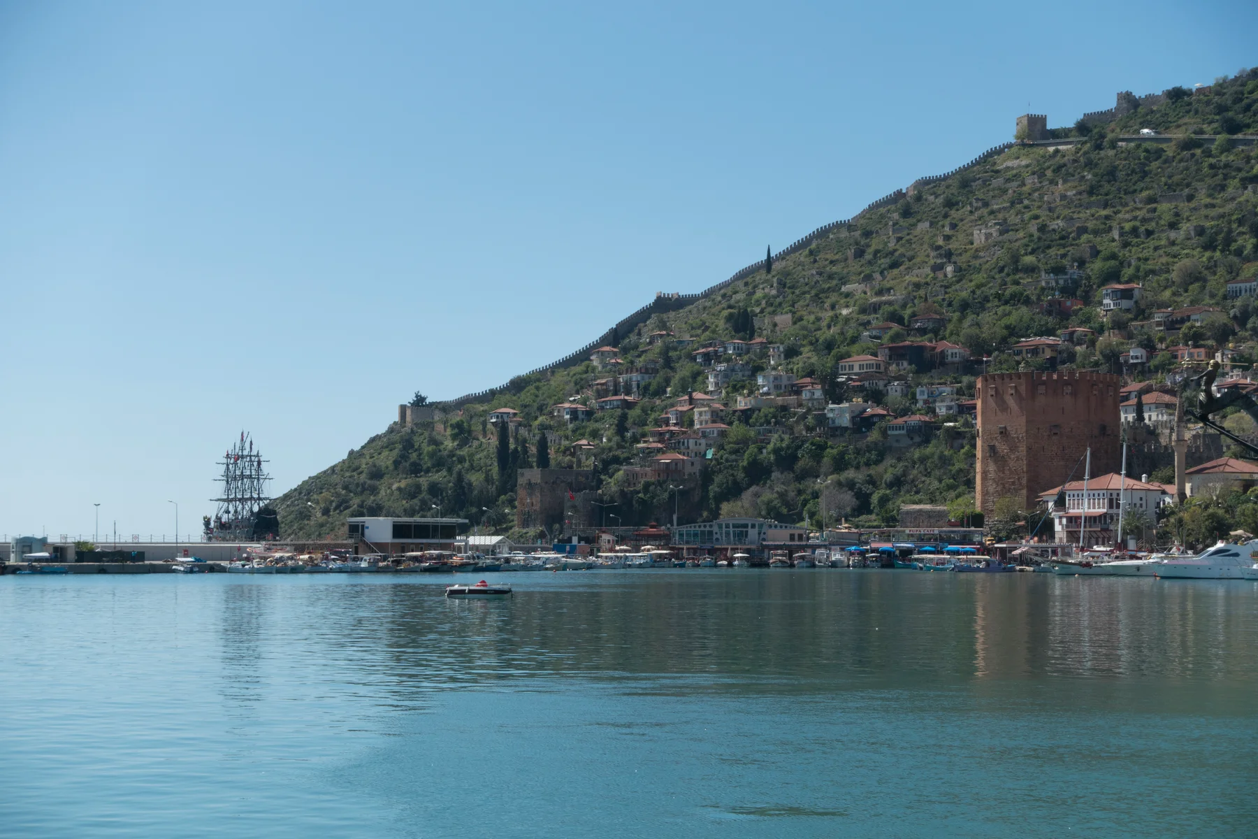 Alanya harbour below the castle